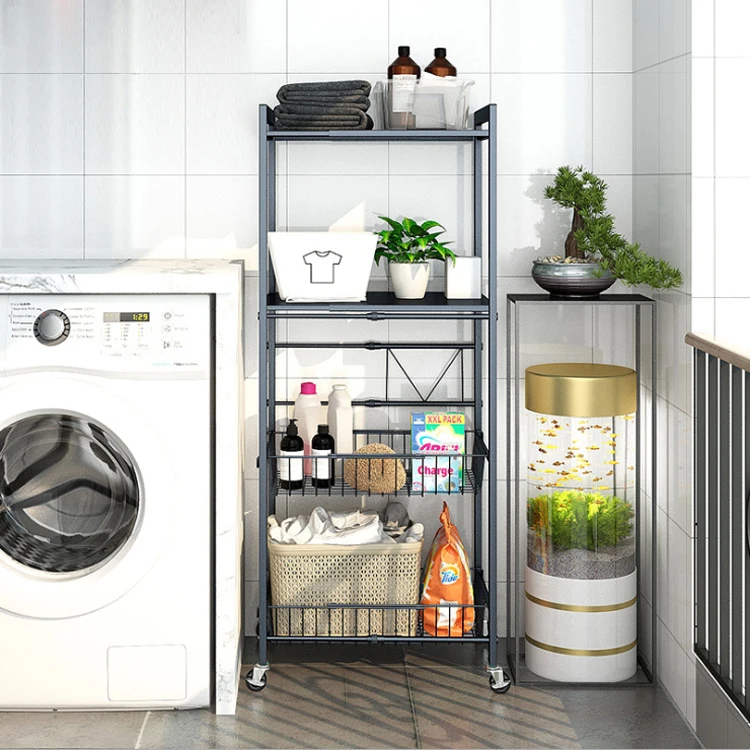 
Hot sale Metal 3-Tier movable kitchen trolley with Kitchen Storage Cart 