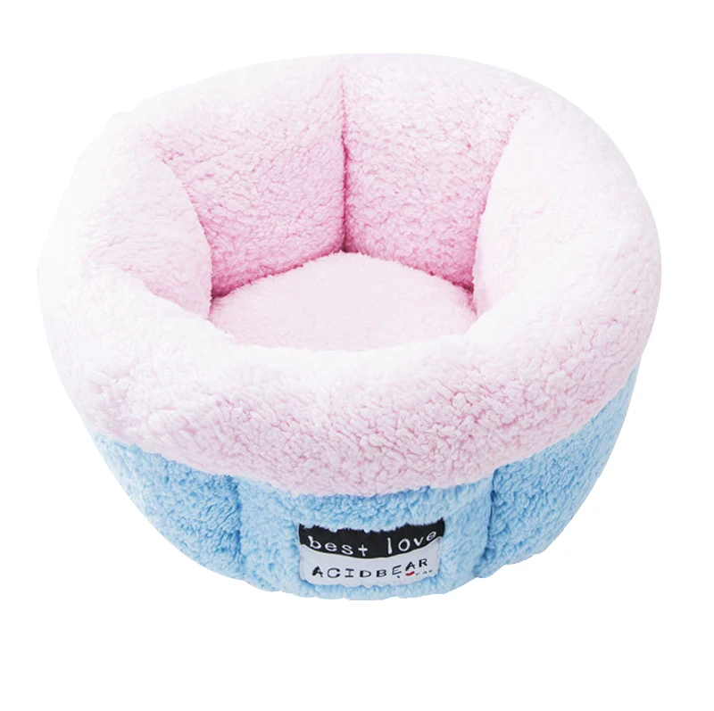 

Cat' nest house type spring warm small dog Teddy Four Seasons General removable and washable cat house bed pet nest, Blue,brown,pink,green