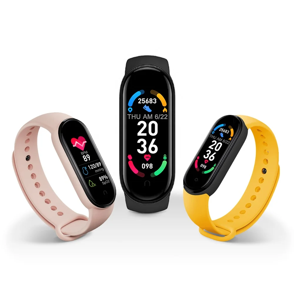 

M6 Band 6 Fitness Tracker Heart Rate Monitor Waterproof Sports Bracelet Activity Tracker Wristband Reloj M6 M5 M4 Smart Watch