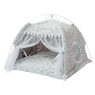 

Advocator OEM/ODM Summer and Winter two choice semi-closed large large pet bed tent cave for cats and dogs, Picture