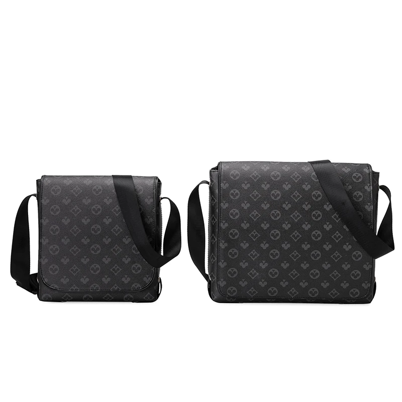 

Large Black Leather Crossbody Bag Chic High Quality Single Shoulder Messenger Bags For Man