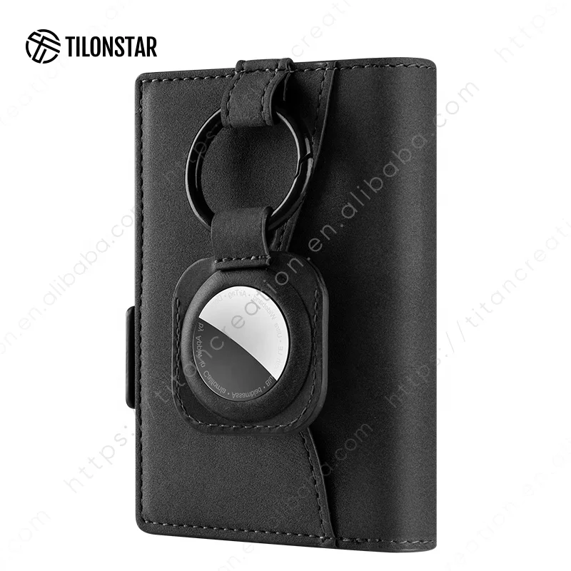 

TILONSTAR TVC317 Pop Up Wallet Automatic RFID Leather Aluminum Credit Card Holder