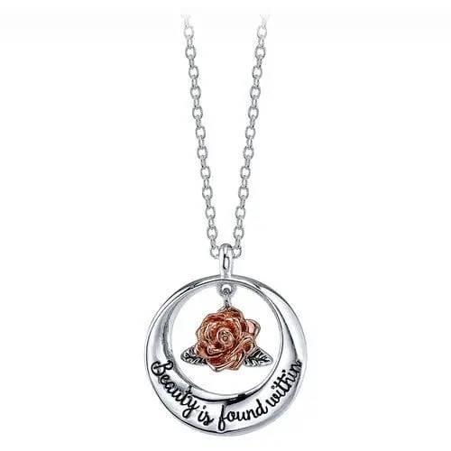

Rose Flower Necklace Delicate Rose Flower Pendant Necklace Rose Jewelry