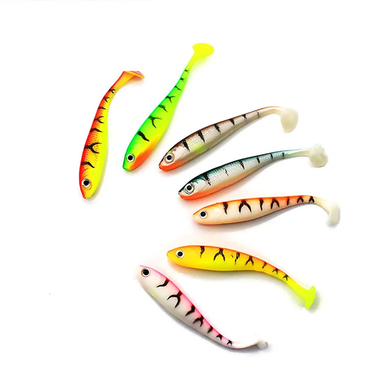 

Manufacturers wholesale shad T Tail soft lure black bass fishing sinking Bait, 11 colors