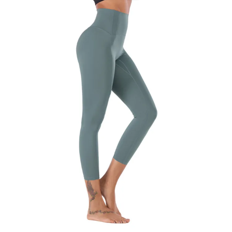 

2020 New Design Custom Nude Fitness High Waist Peach Sexy High Elasticity Womens Sports Leggings Yoga Pants, Black, peony pink, purple gray, gray blue