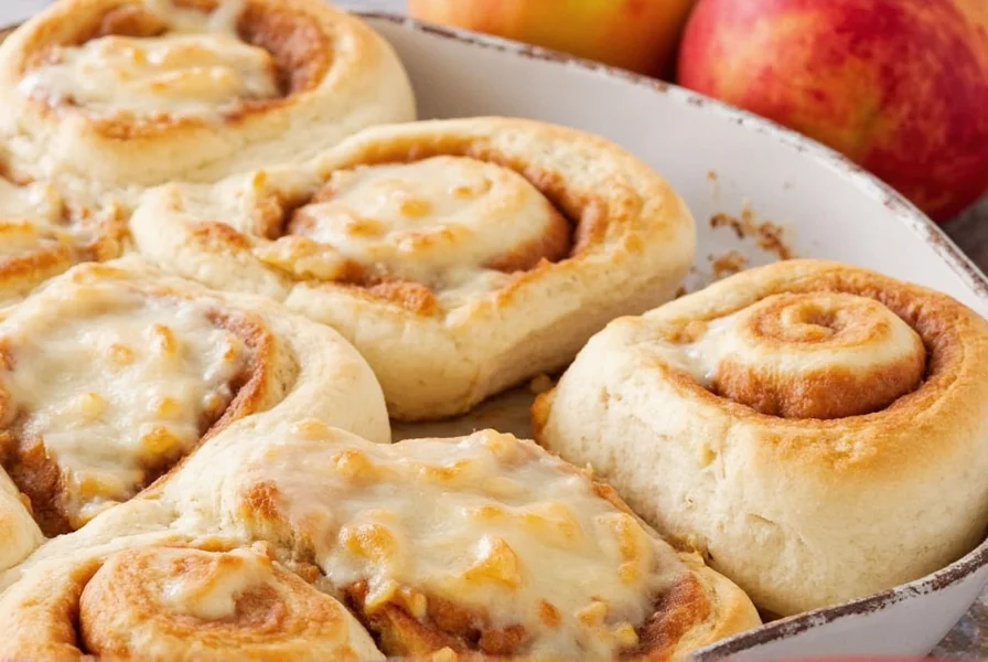 cinnamon rolls with apple pie filling