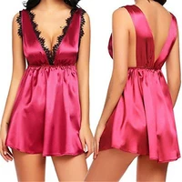 

Sexy Sleepwear V Neck Night dress Sexy night gown Lace sexy Lingerie Temptation Nightgown Sexy nightwear for women