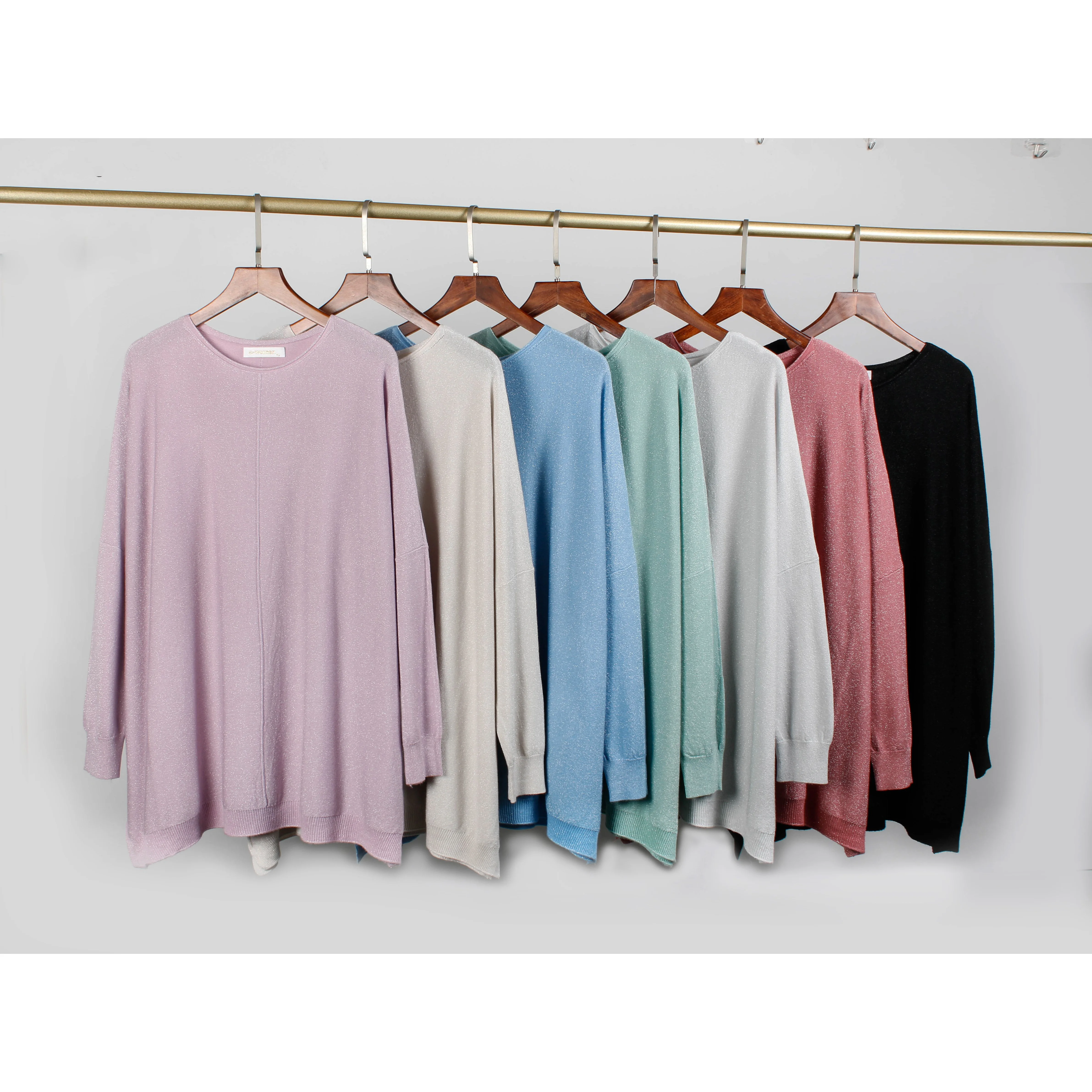 

Wholesale Winter Knitted Long Sleeve Oversize Woman Sweater, Customized color