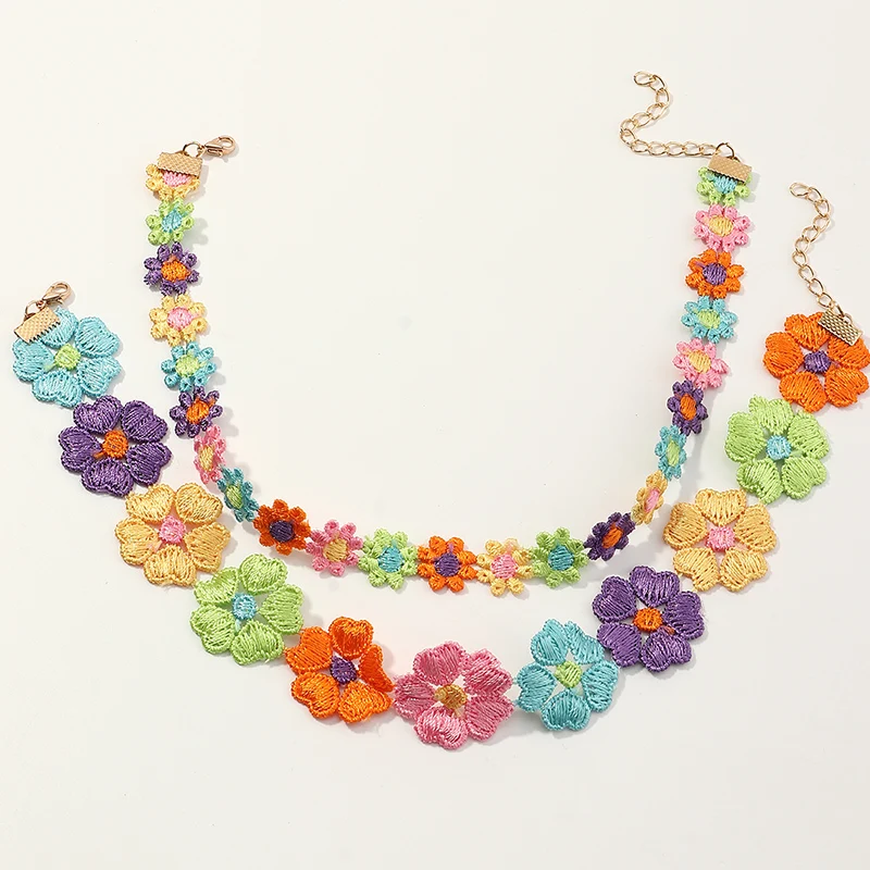 

Wholesale Fashion Simple Clavicle Chain Daisy Flower Choker Necklace Jewelry Sets