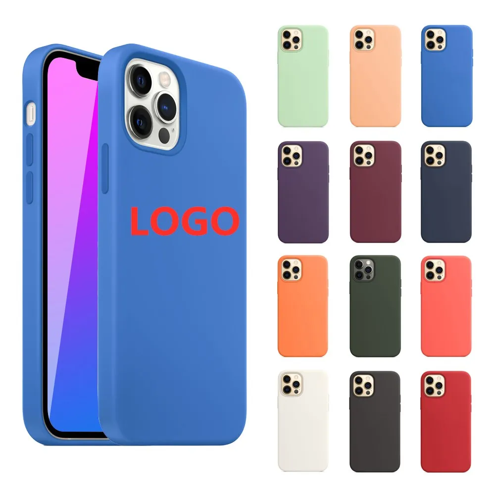 

Liquid Silicone phone case for iphone 12 13 pro max mobile cell phone original designer luxury case For iphone 11 Xs XR 687, 64 colors