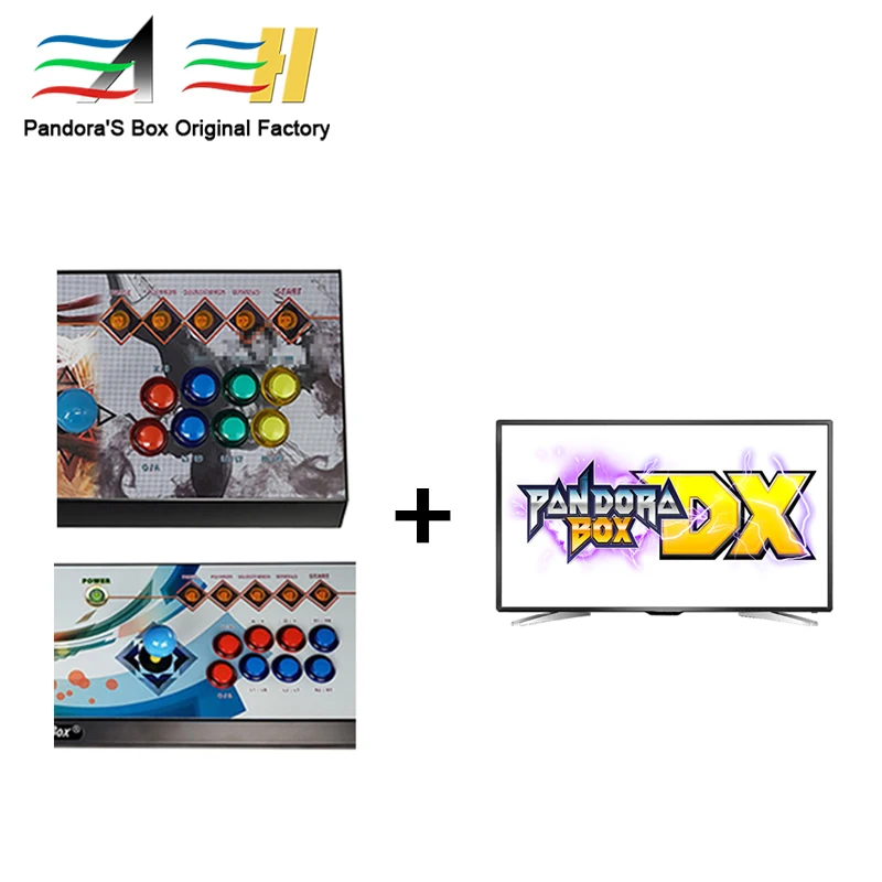 

In Stock Built-In Newest Pandora'S Box DX EX Retro TV Video Game Console With 8 LED Buttons