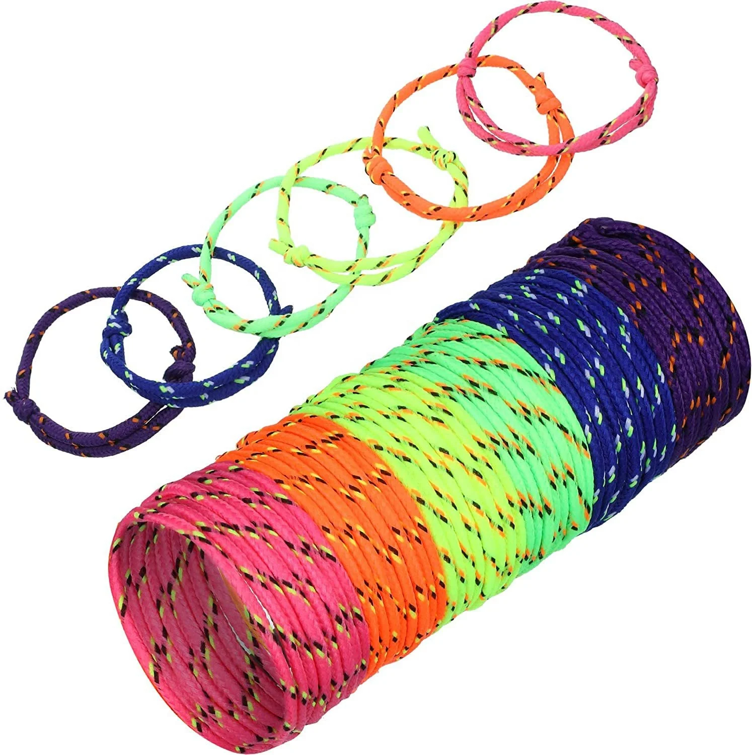 

2022 Hot Selling Six Colors Friendship Bracelets Adjustable Rope Woven Bracelets for Boy and Girl, Color matching