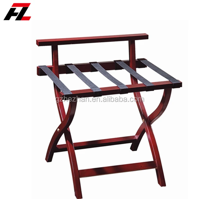 
Classic Mahogany Folding Luggage Rack Wooden Mallet WallSaver Foldable Luggage Rack 