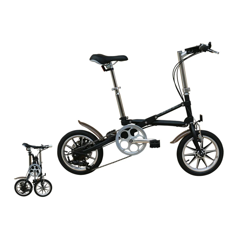 

14 inch carbon steel quick folding bike mini portable bicycle for adults