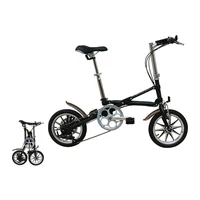 

14 inch carbon steel quick folding bike mini portable bicycle for adults