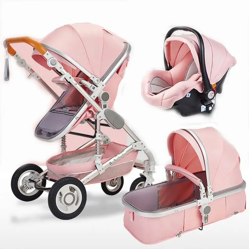 

2020 Hot Sale Wholesale Cheap Travel System Luxury Baby Stroller 3 In 1 With Carrycot And Carseat, Pink,black,white,brown/ custom