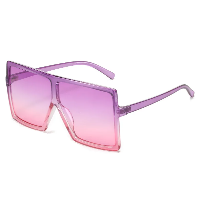

2022 Fashion Brand Designer Sunglasses Women Big Square Frame Oversized Shades