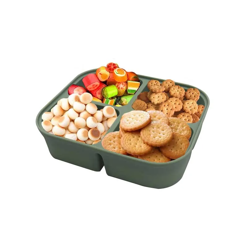 

4 compartment Stackable Storage Snack Box With Lid And Durable Non Toxic Food Storage Container Foodbox, Red,blue,green