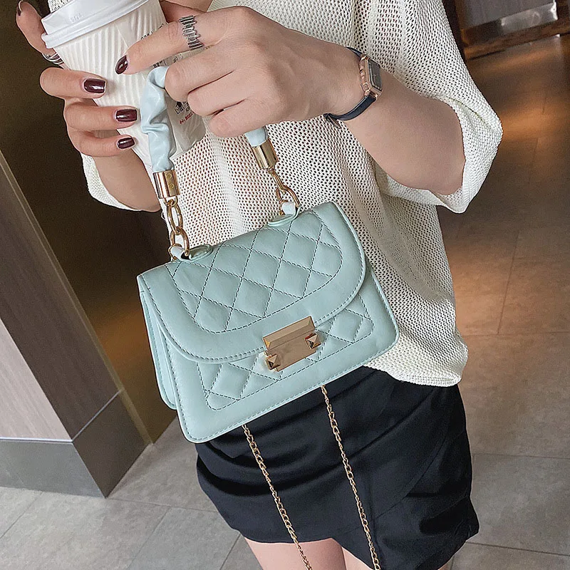 

2021Handbags for Women Fashion Design Women Simple Formal Diamond Lattice One Shoulder Crossbody Bag, 4 colors