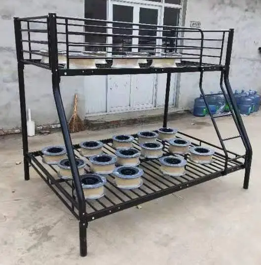 Children And Adults Metal Triple Bunk Bed Frame Iron Double Decker ...