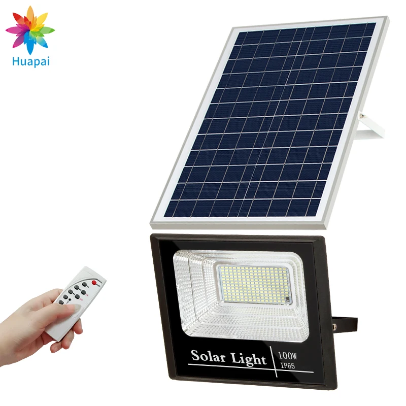 HUAPAI High-brightness aluminum outdoor 25w 40w 60w 100w 200w led solar flood light