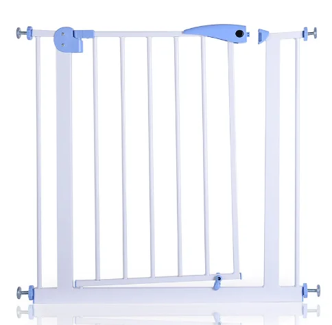

auto door lock function white for gate way 75cm to 82cm with Safety baby gate, Blue