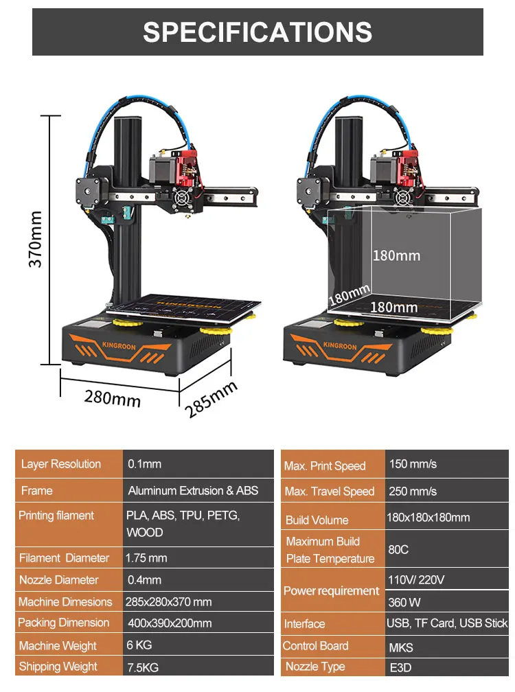 6KG PLA Filament 1.75mm — Kingroon 3D