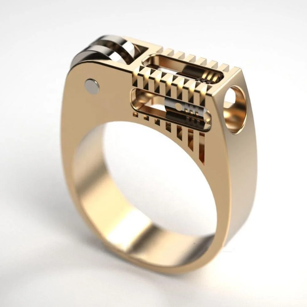 

Vintage Princess Stone Ring Gold Color Geometric Rings For Women Men Wedding Bands Jewelry