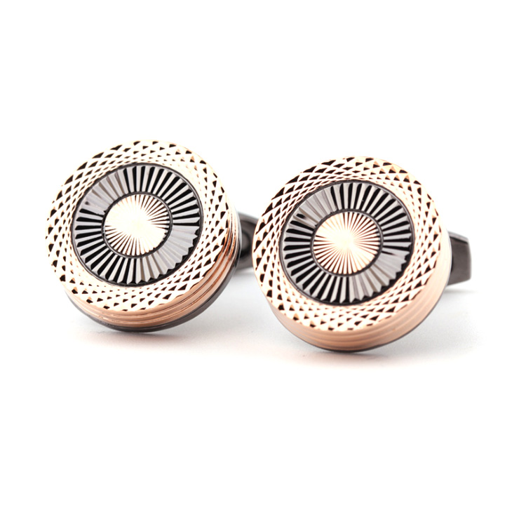 

High end quality brass custom cufflink manufacturer, Rose gold