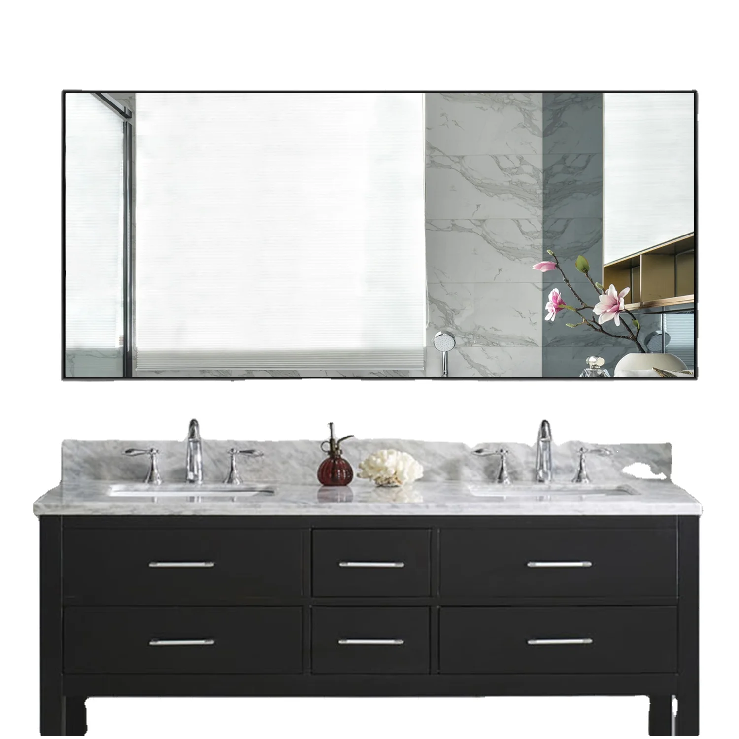 

Aluminium alloy hanging mirror Rectangular Bedroom Vanity Mirror luxury mirror furniture