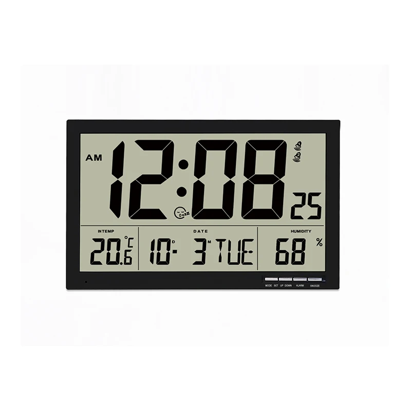 

H811H Digital alarm wall clock LCD digital large display clock jumbo screen display