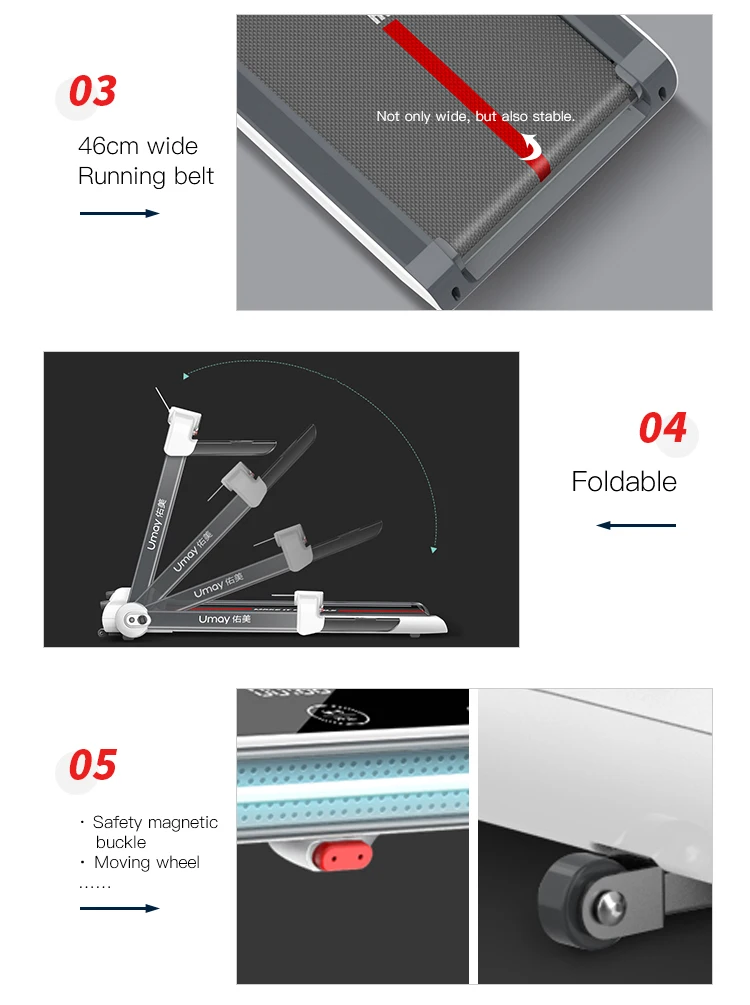 Umay Huawei NFC Foldable 2.0HP DC Motor Smart Treadmill For Home