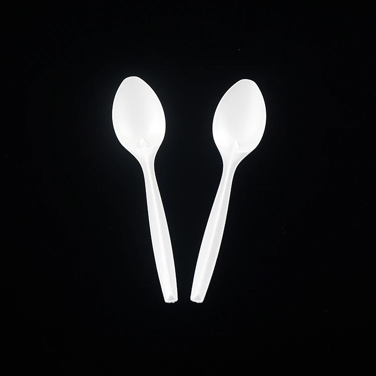 7A Inch Biodegradable Corn Starch Disposable Tea Spoon Environmentally Friendly