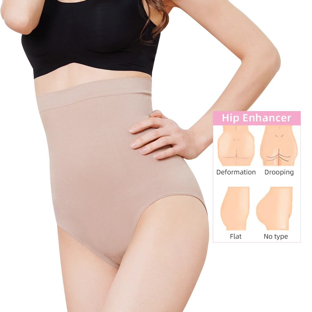 

Women Seamless Belly High Waist Body Shaping Silicone Non-Slip Postpartum Briefs