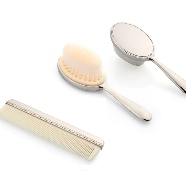 

Baby Infant Care 2 Pcs Baby Care Set Silver Comb Hair Brush Set For Nursing Suit For Baby Birthday Gift