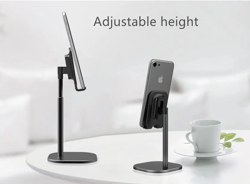 

Universal vertical aluminum metal mobile phone tablet desk holder cell phone stand bracket