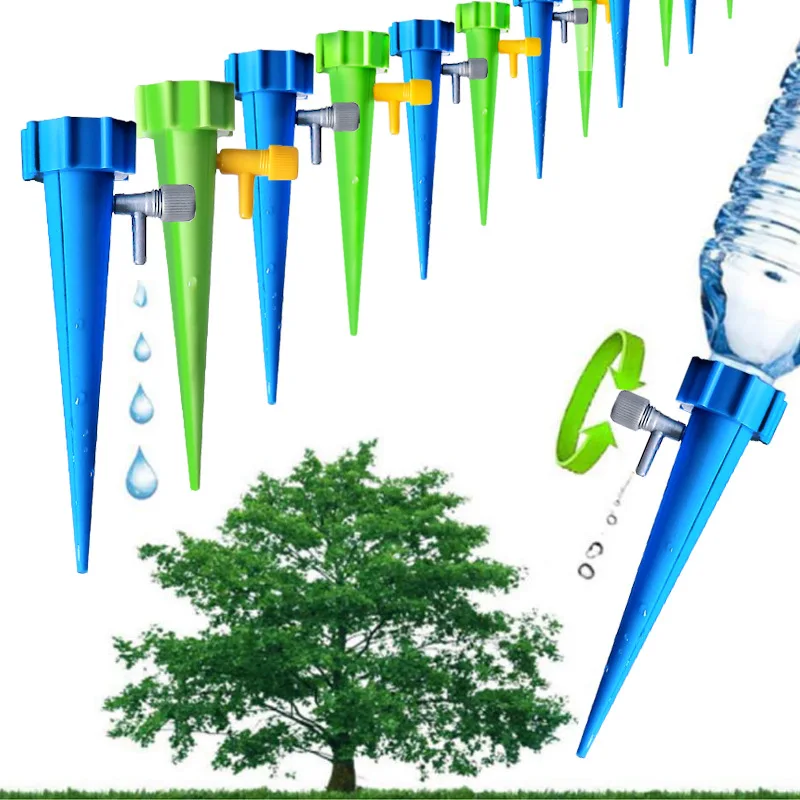 

Automatic Irrigation Watering Spike for Plants Flower Indoor Household Auto Drip Irrigation Watering System Waterer, Green