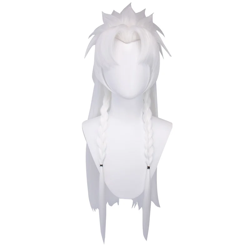 

Center Bangs White Long Hair Braid