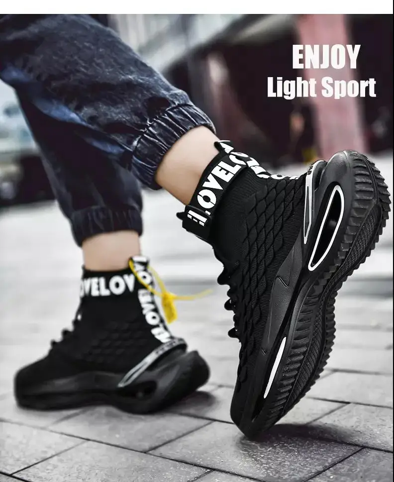 

New high top fish scale shoe for men
