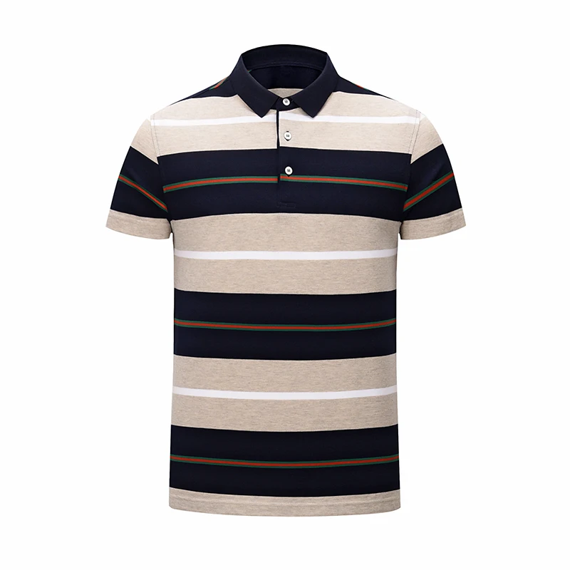 

Custom Style Casual Plain Quality Cotton Men Customized Stripe Polo Shirt