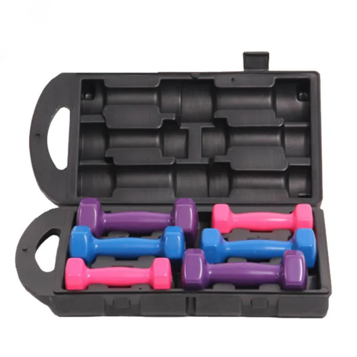 

High Quality Women 10kg Hex Neoprene Dumbbell Set Cast Iron Dumbbell set Color dumbbell set