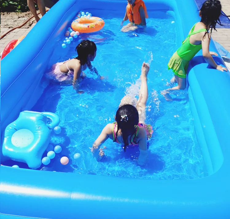 

QY Inflatable swimming pool new popular home outdoor large PVC family pool thickened plastic baby baby swimming pool, Other