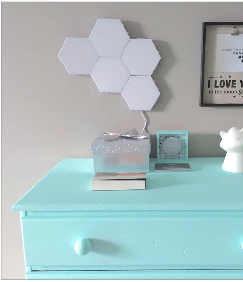 
IR 2020 hexagon light electronics touch sensor wall lamp activated lamps bedisde hexagon honeycomb Quantum led modular light 
