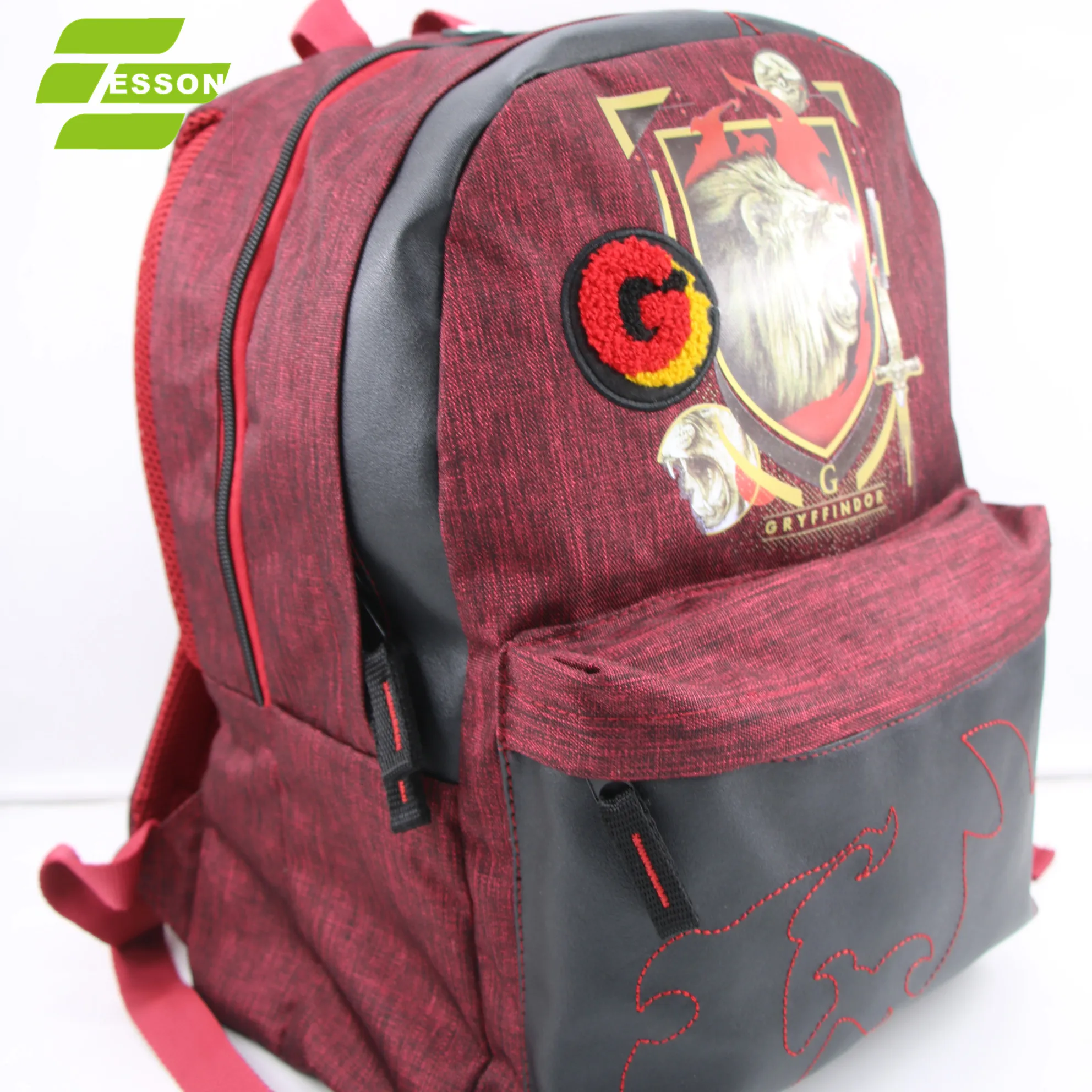 

Trolley Sets School Bag Korean Wheel Style Backpack Nylon Children School Bag For Primary School Student, Red