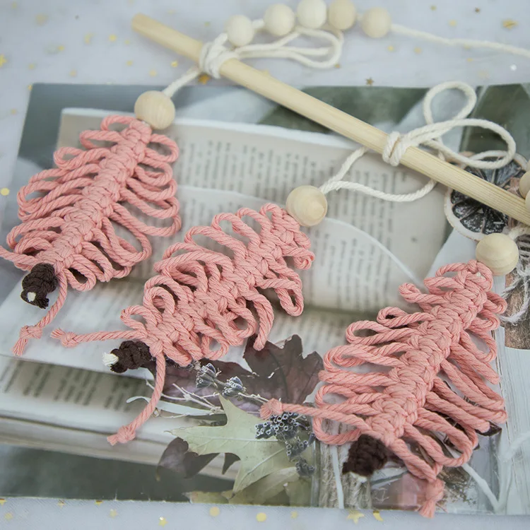 

Handmade Weave Cotton Rope Christmas Tree Wall Hanging Home Hanging Decoration, Multi color
