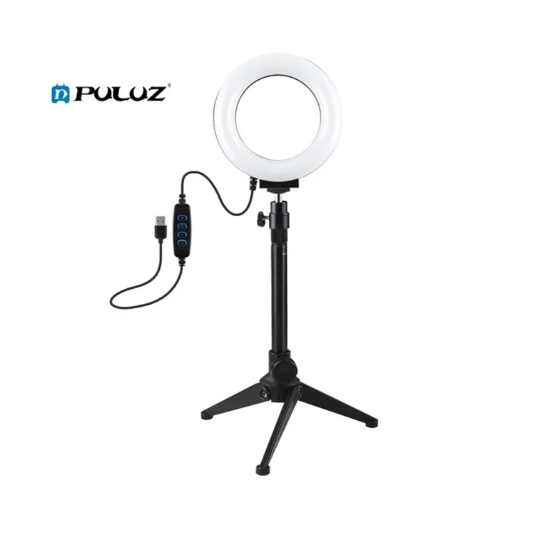 

Wholesale PULUZ 4.7 inch 3 Modes Photography Video Ring Lights kits With Desktop Tripod Holder