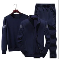 

Tracksuit Men 3 Piece Set Coat+ Hoodies+ Pants new fashion jacket Sporting Wear Spring Autumn Casual Male Sporting Suits