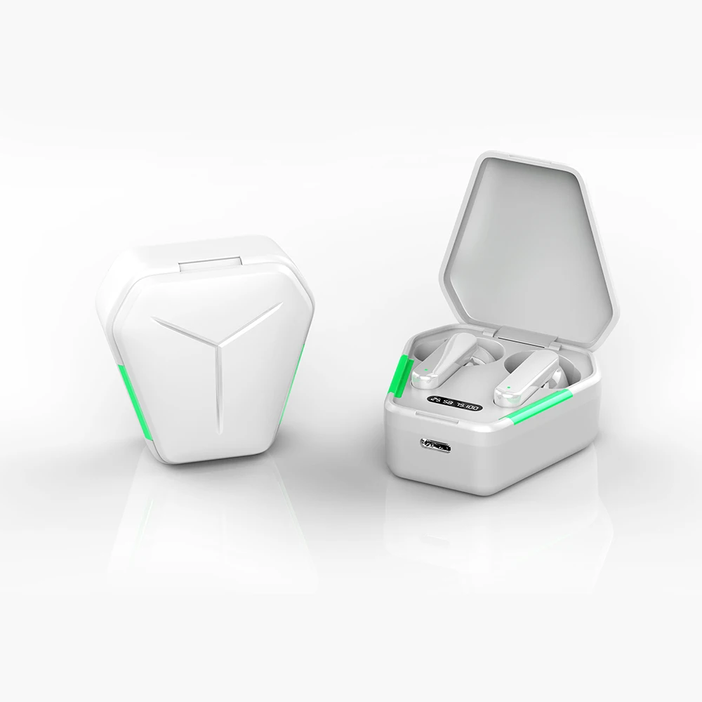 

GF12 Hot selling Wireless Earbuds BT5.0 Music Gaming Low Latency with Mic for Android Iphone TWS earphones, White black