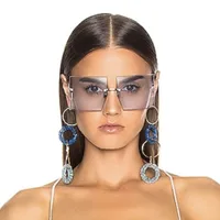 

GUVIVI FDA&CE Wholesale fashion Sunglasses women square ocean lens Rimless frames sunglasses