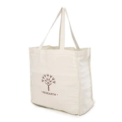 

Customized Logo Printed Cotton Shopping Tote Bags Canvas Multi Pockets Eco Friendly Grocery Bag Canvas Bag, Customized color